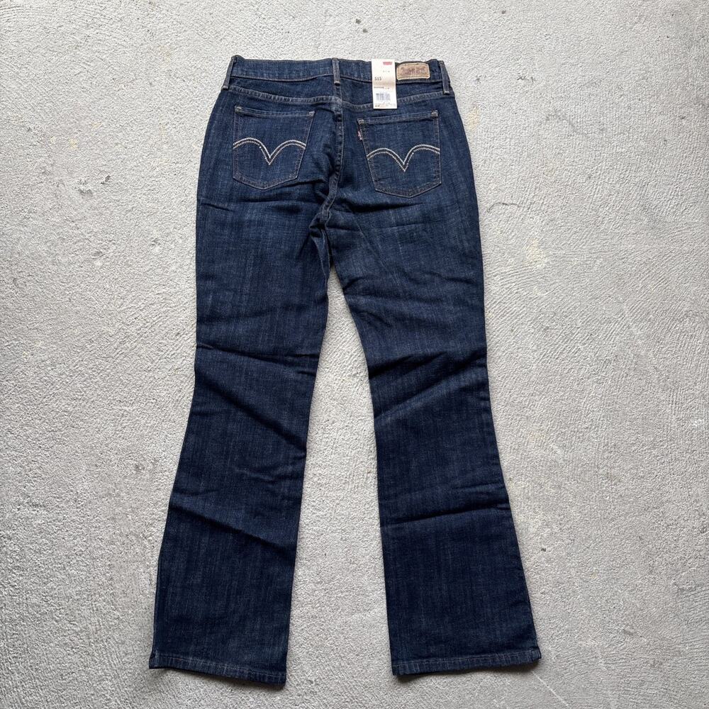 New Levi's 515 Jeans Womens 4 Short 27 Stretch Mid Rise Boot Cut Dark Wash Y2k - Picture 10 of 15